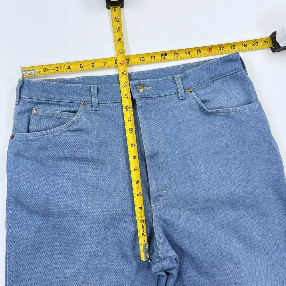 Vintage Lee Riders Jeans Men Straight Leg 36x30 Made USA Cotton Blend Blue Denim